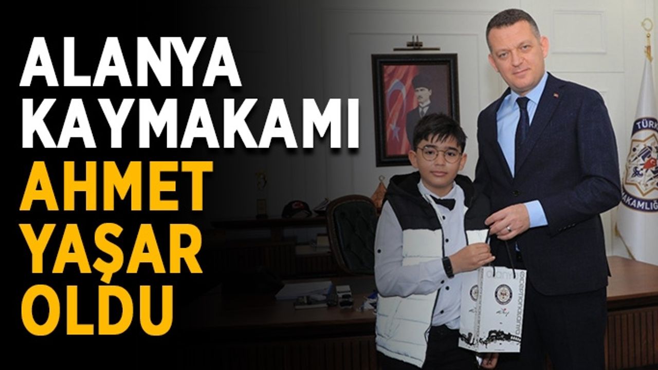 Alanya Kaymakamı Ahmet Batu Yaşar oldu