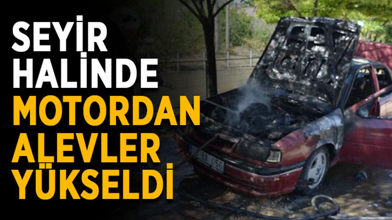 Seyir halinde motordan alevler yükseldi