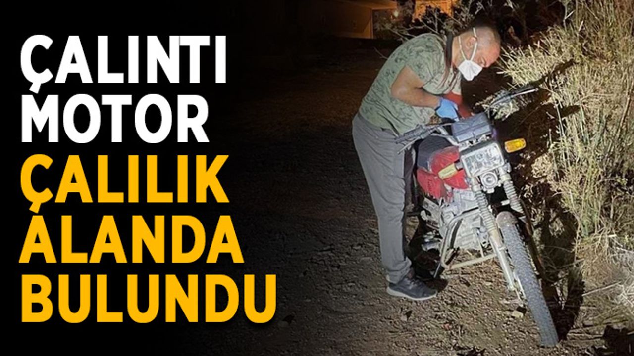 Çalıntı motor terk edilmiş halde bulundu
