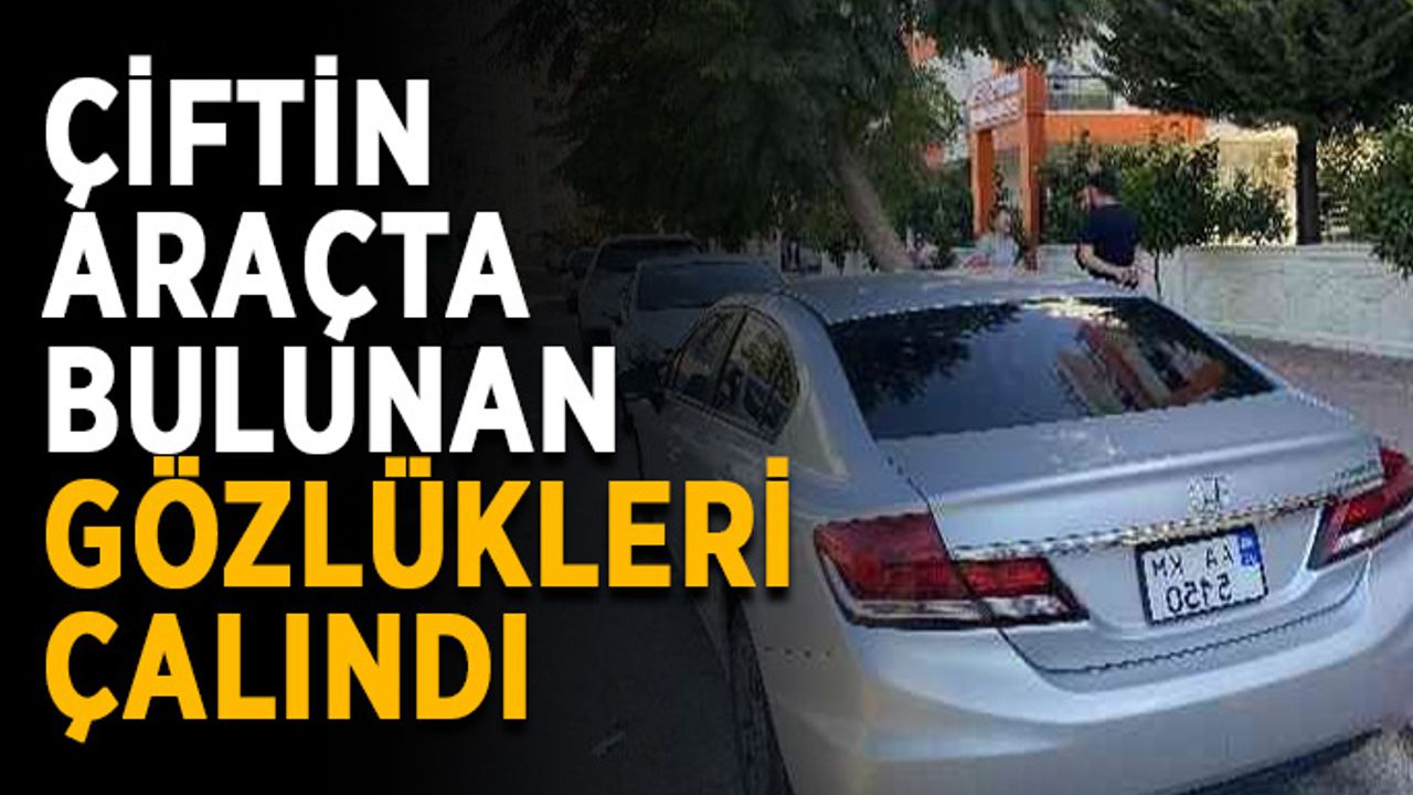 Ukraynalı çiftin araçta bulunan gözlükleri çalındı