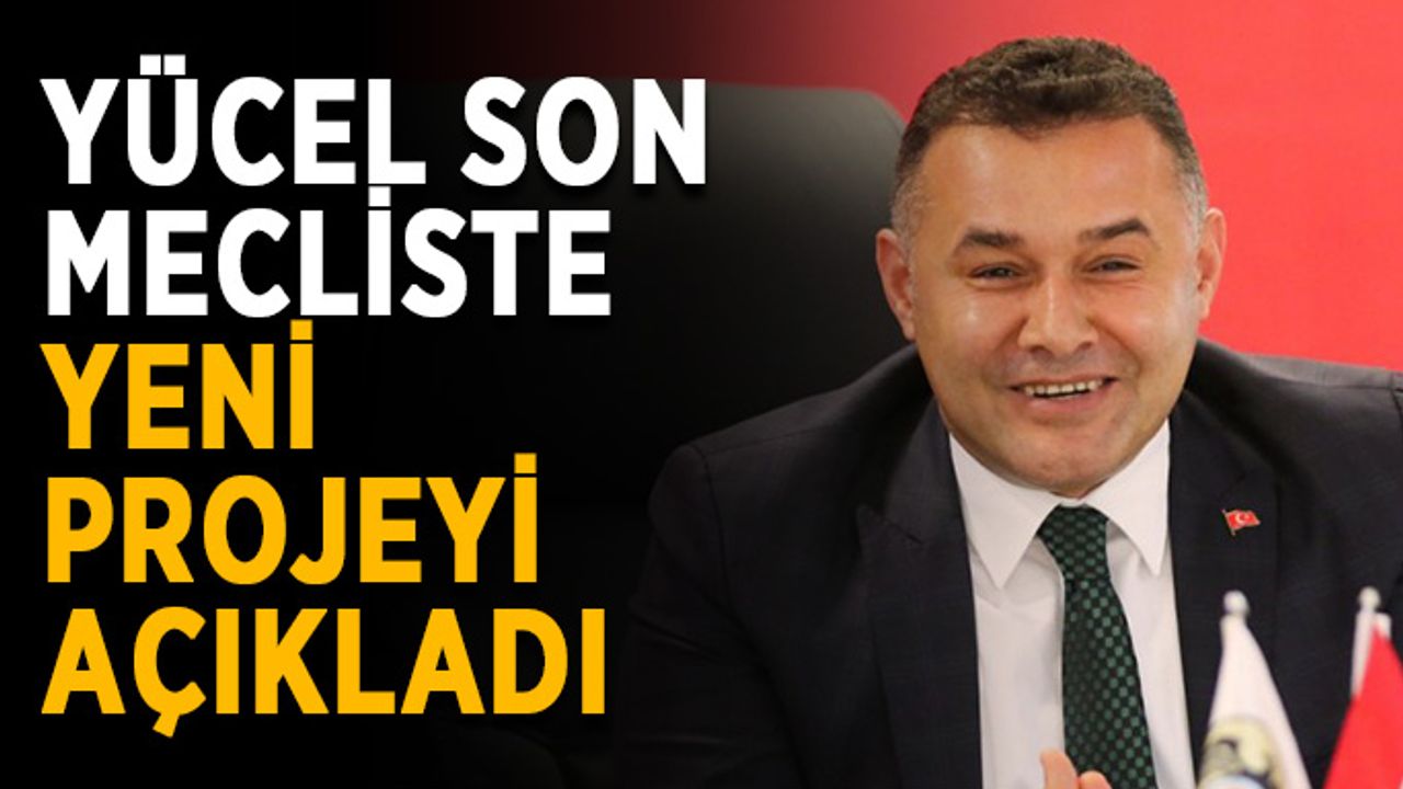 Yücel son mecliste yeni projeyi açıkladı