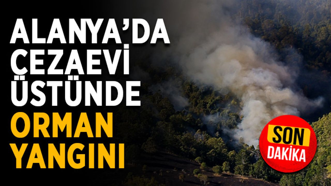 Alanya’da cezaevi üstünde orman yangını