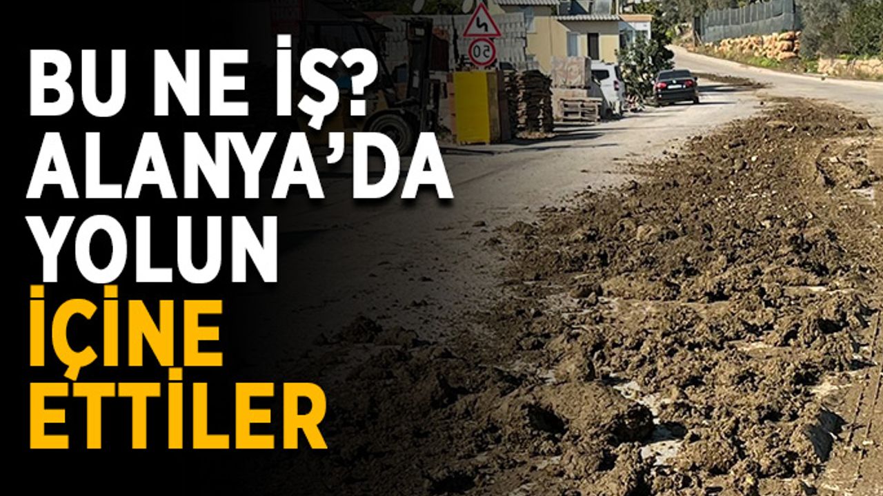 Bu ne iş? Alanya’da yolun içine ettiler