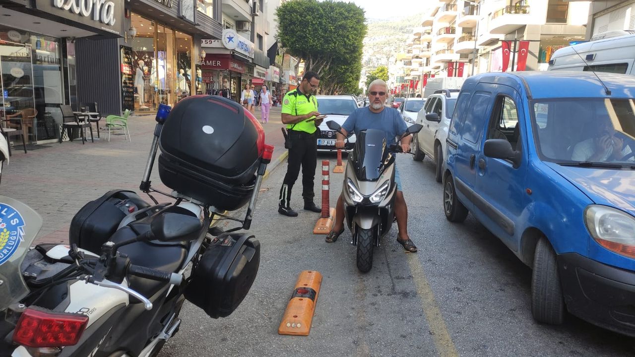 Alanya’da motosiklet sürücüleri affedilmedi