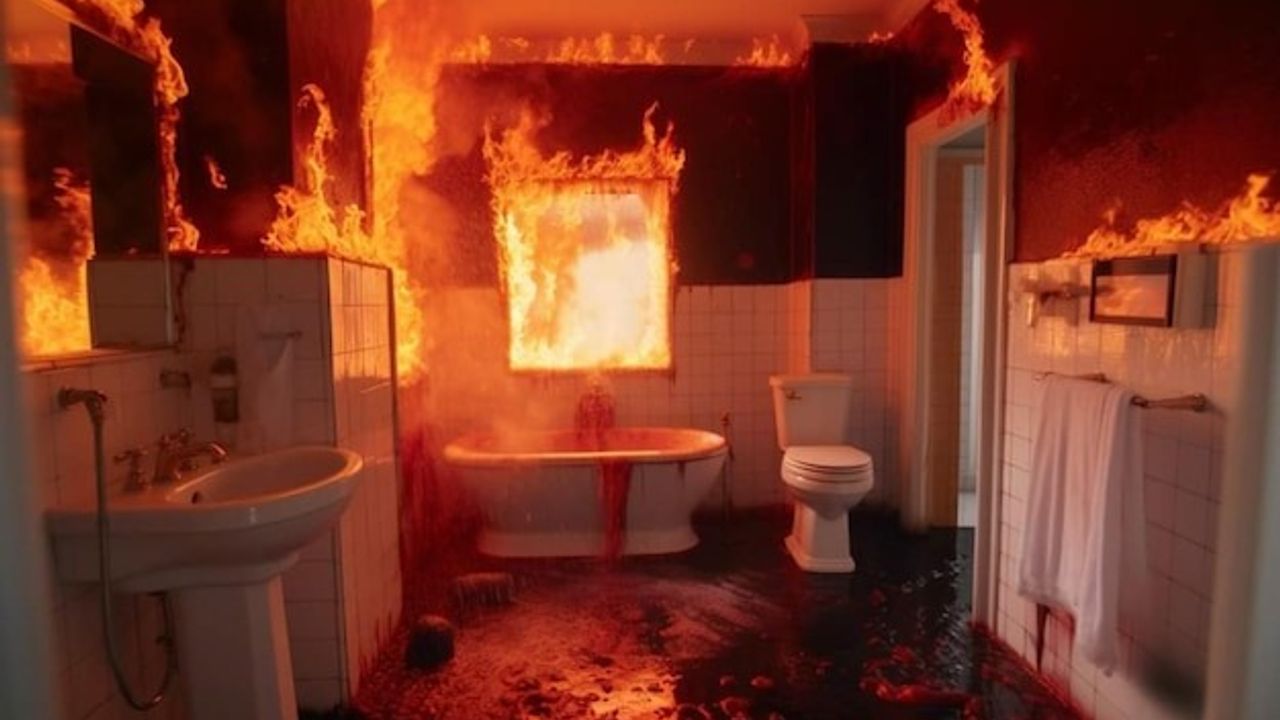 Alanya’da banyo alev alev! Hemen müdahale ettiler