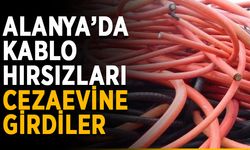 Alanya’da kablo hırsızları cezaevine girdiler