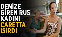 Denize giren Rus kadını caretta ısırdı