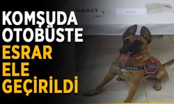 Komşuda otobüste esrar ele geçirildi