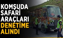 Komşuda safari araçları denetime alındı