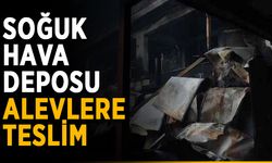 Soğuk hava deposu alevlere teslim