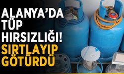 Alanya’da tüp hırsızlığı! Sırtlayıp götürdü