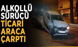 Alkollü sürücü park halindeki araca çarptı