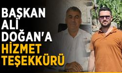 Başkan Ali Doğan'a hizmet teşekkürü