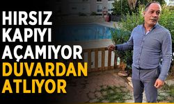 Hırsız kapıyı açamıyor, duvardan atlıyor