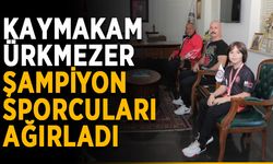 Kaymakam Ürkmezer şampiyon sporcuları ağırladı