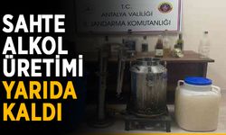 Sahte alkol üretimi yarıda kaldı