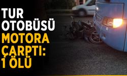 Tur otobüsü motora çarptı: 1 ölü
