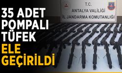 35 adet pompalı tüfek ele geçirildi