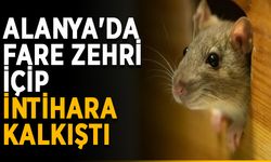 Alanya'da fare zehri içip intihara kalkıştı