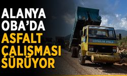 Alanya Oba’da asfalt çalışması sürüyor