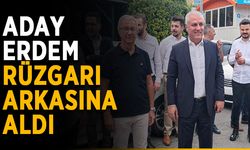 Başkan adayı Erdem, rüzgarı arkasına aldı