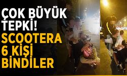 Çok büyük tepki! Scootera 6 kişi bindiler