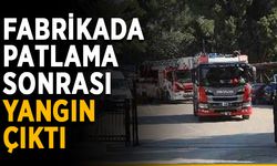 Fabrikada patlama sonrası yangın çıktı