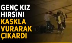 Genç kız hırsını kaskla vurarak çıkardı