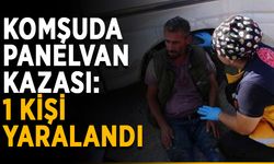 Komşuda panelvan kazası: 1 kişi yaralandı