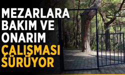 Mezarlara bakım ve onarım çalışması sürüyor