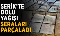 Serik’te dolu yağışı seraları parçaladı
