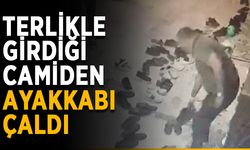 Terlikle girdiği camiden ayakkabı çaldı