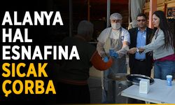 Alanya hal esnafına sıcak çorba