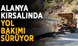 Alanya kırsalında yol bakımı sürüyor