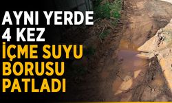 Aynı yerde 4 kez içme suyu borusu patladı