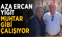 Aza Ercan Yiğit muhtar gibi çalışıyor