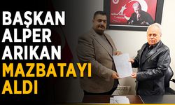 Başkan Alper Arıkan mazbatayı aldı