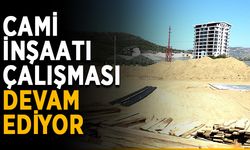 Cami inşaatı çalışması devam ediyor