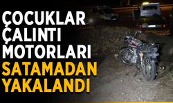 Çocuklar çalıntı motorları satamadan yakalandı