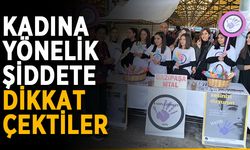 Kadına yönelik şiddete dikkat çektiler