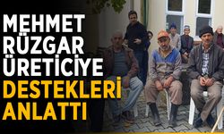Mehmet Rüzgar üreticilere destekleri anlattı