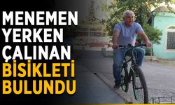 Menemen yerken çalınan bisikleti bulundu