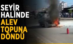Seyir halinde alev topuna döndü