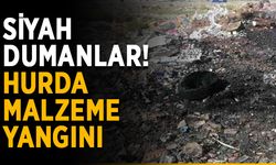 Siyah dumanlar! Hurda malzeme yangını