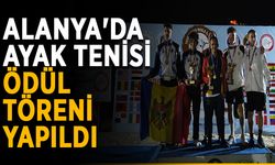 Alanya'da ayak tenisi ödül töreni yapıldı
