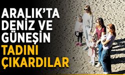 Aralık’ta deniz ve güneşin tadını çıkardılar