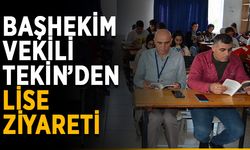 Başhekim vekili Tekin’den lise ziyareti