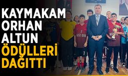 Kaymakam Orhan Altun ödülleri dağıttı