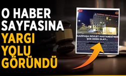O haber sayfasına yargı yolu göründü