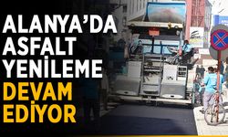 Alanya’da asfalt yenileme devam ediyor